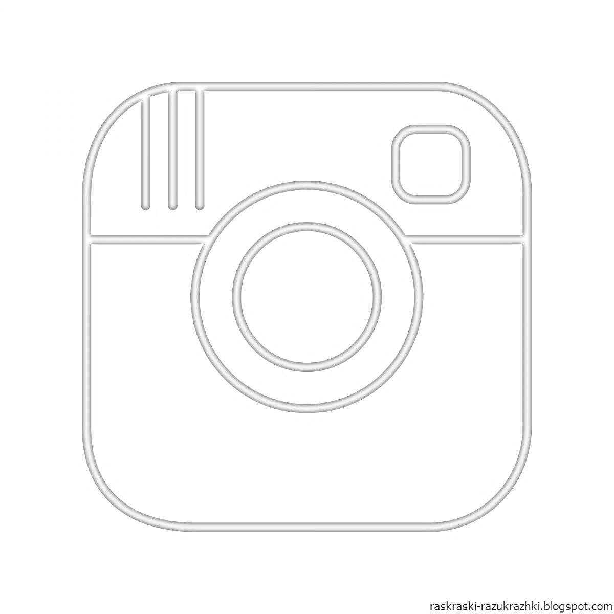 На раскраске изображено: Фотоаппарат, Линии