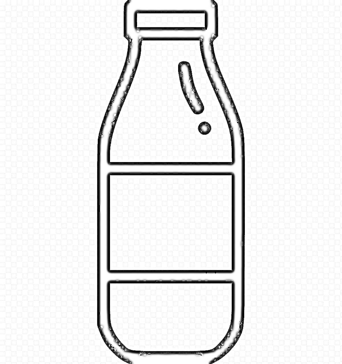 На раскраске изображено: Кефир, Бутылка, Напиток, Молочные продукты, Этикетка, Контурные рисунки