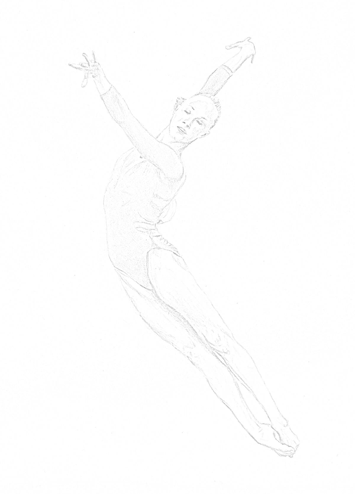 На раскраске изображено: Танец, Балет, Анатомия, Искусство, Грация, Балерина, Женская фигура