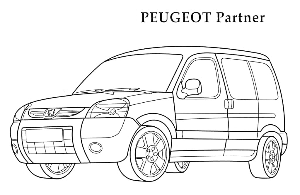 PEUGEOT Partner с деталями кузова и колесами