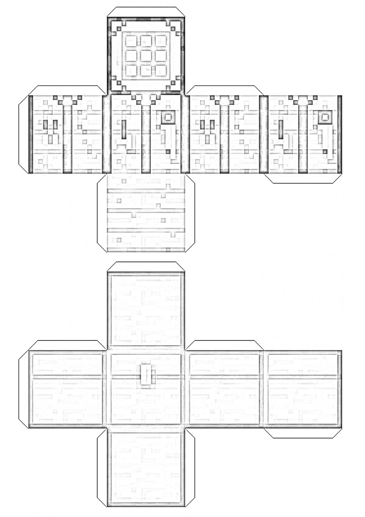 сундук из майнкрафта с деталями крафта и текстурой