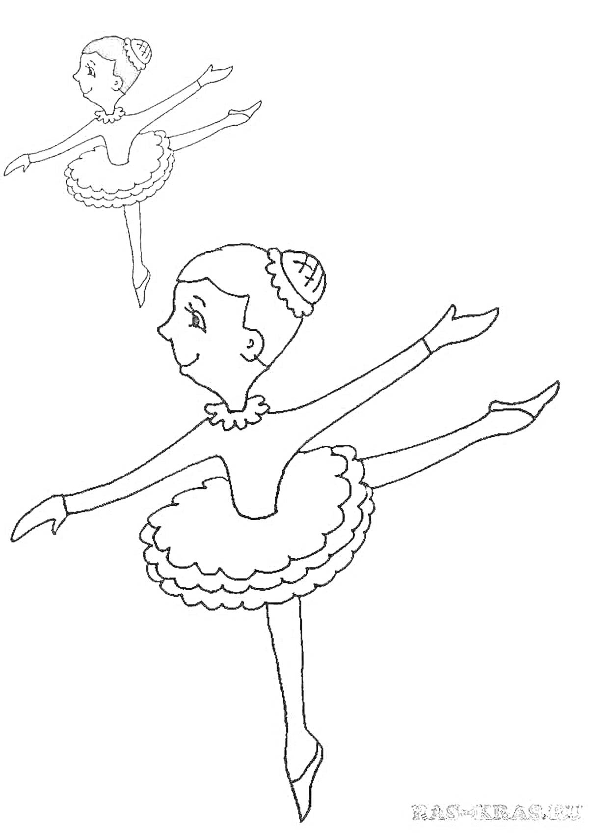На раскраске изображено: Балерина, Танец, Пуанты, Пачка, Искусство