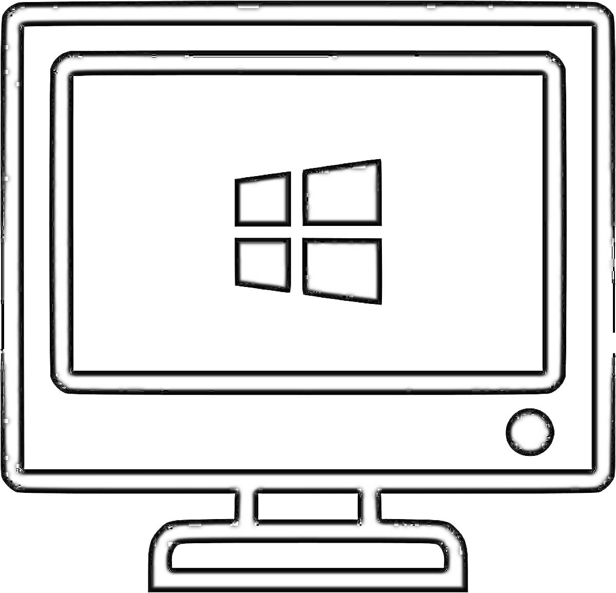 На раскраске изображено: Компьютер, Монитор, Экран