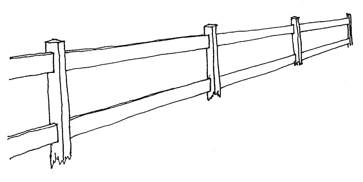 Раскраска Деревянный забор с вертикальными и горизонтальными рейками
