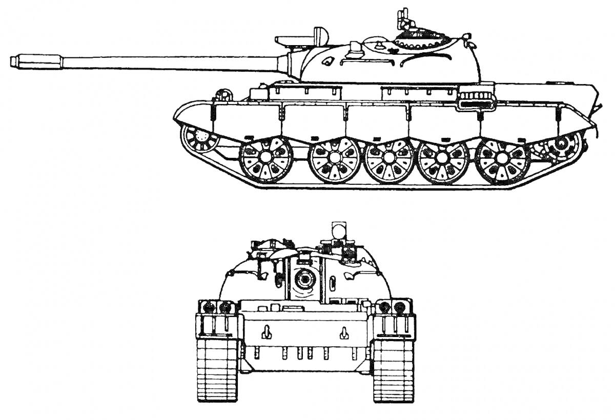 На раскраске изображено: Танк, ИС-3, Советская техника, Бронированная машина, Военная техника, Бронетехника, Армия