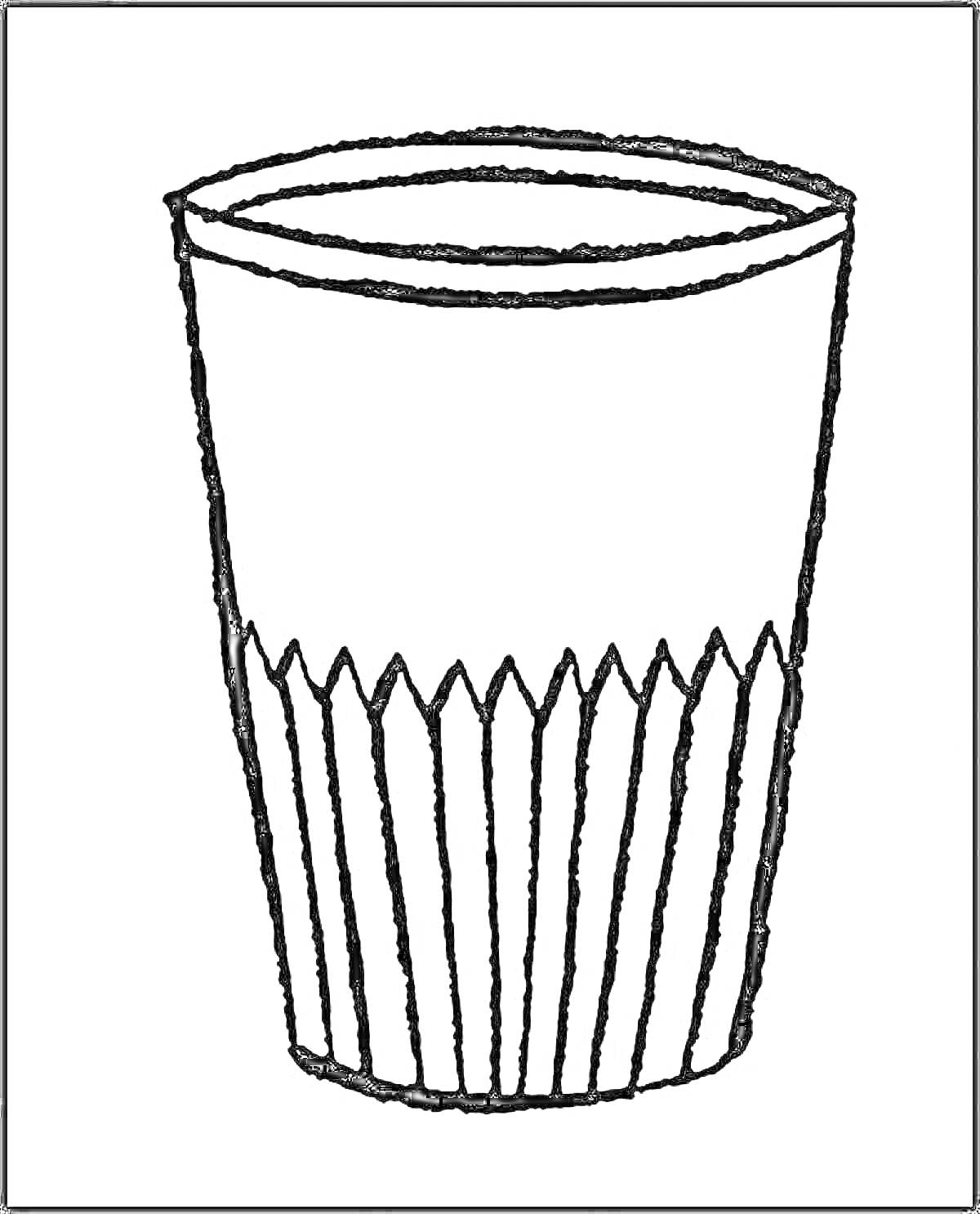 Раскраска Стакан без карандашей