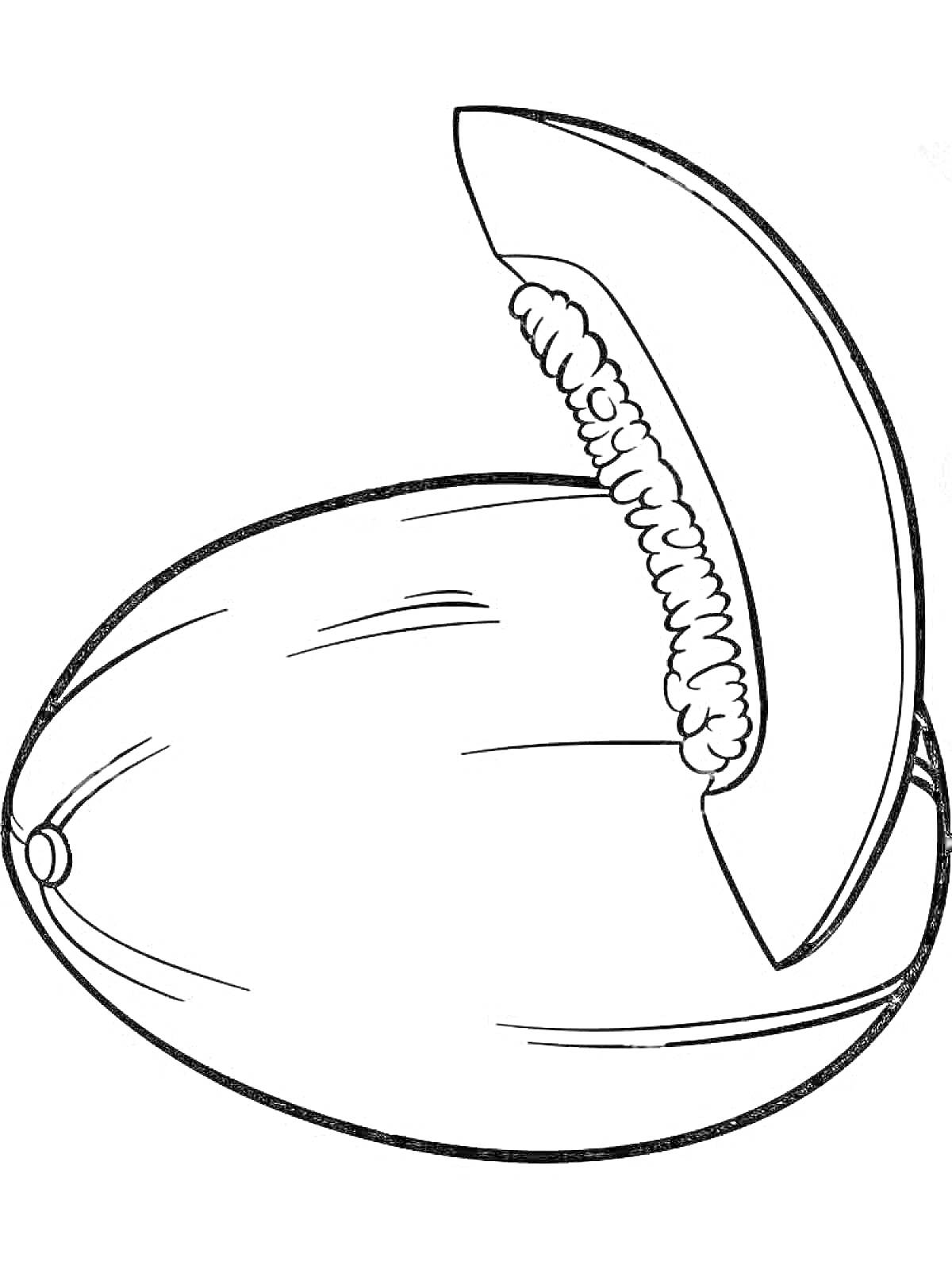 На раскраске изображено: Дыня, Фрукты, Учебное пособие