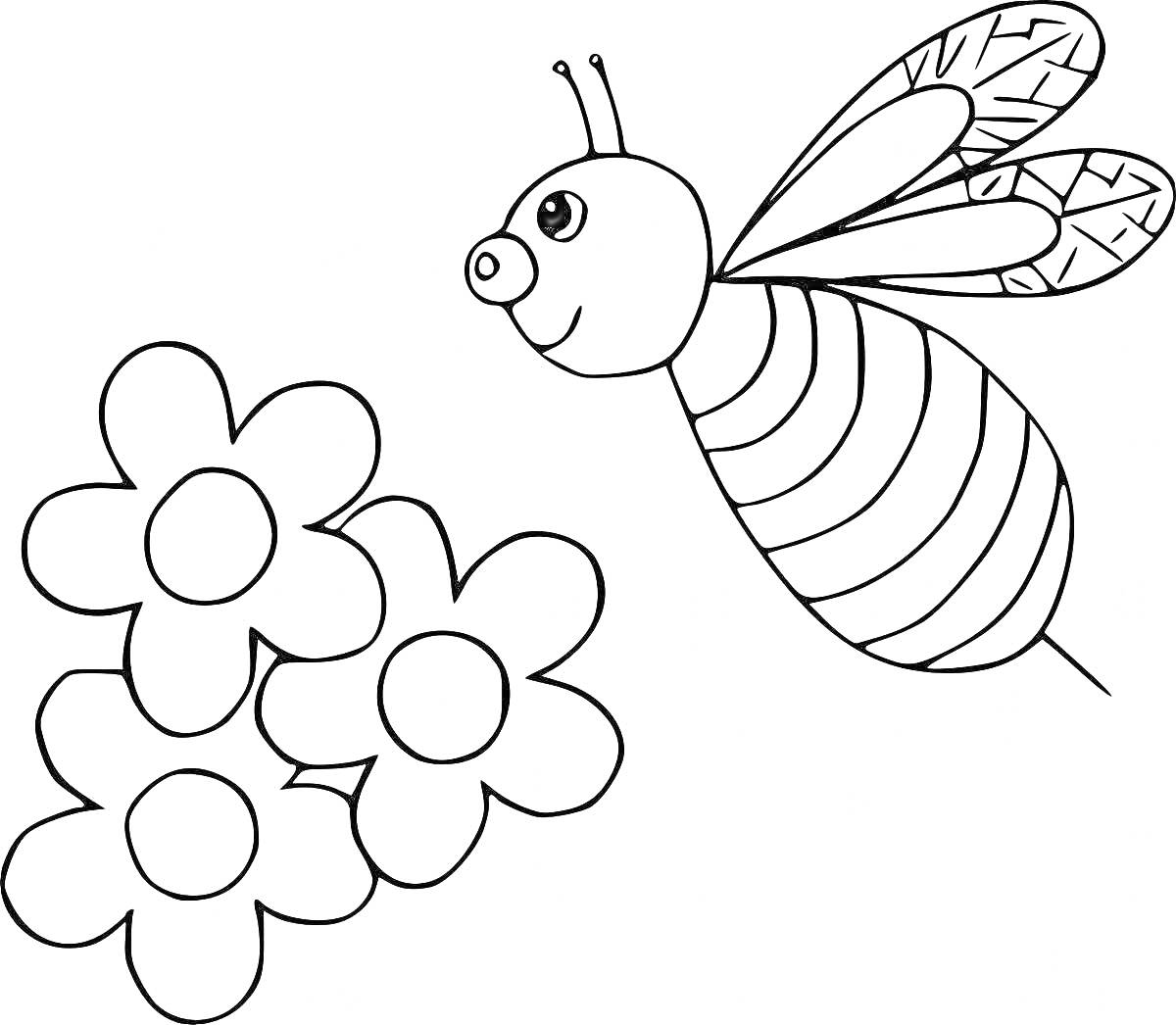 На раскраске изображено: Цветы, Насекомое, Цветочные мотивы, Детское творчество