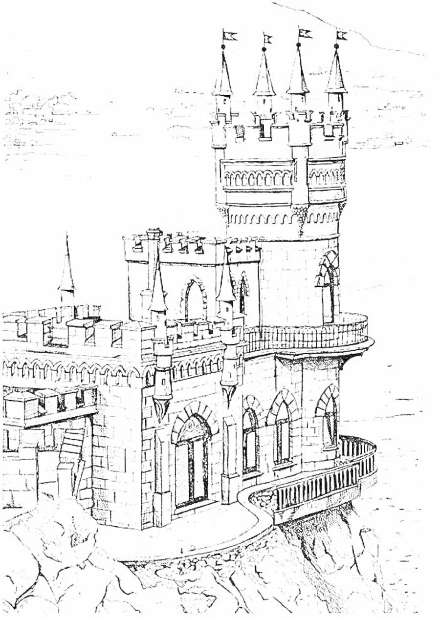 Раскраски башни: 1579 раскрасок - скачать или распечатать бесплатно