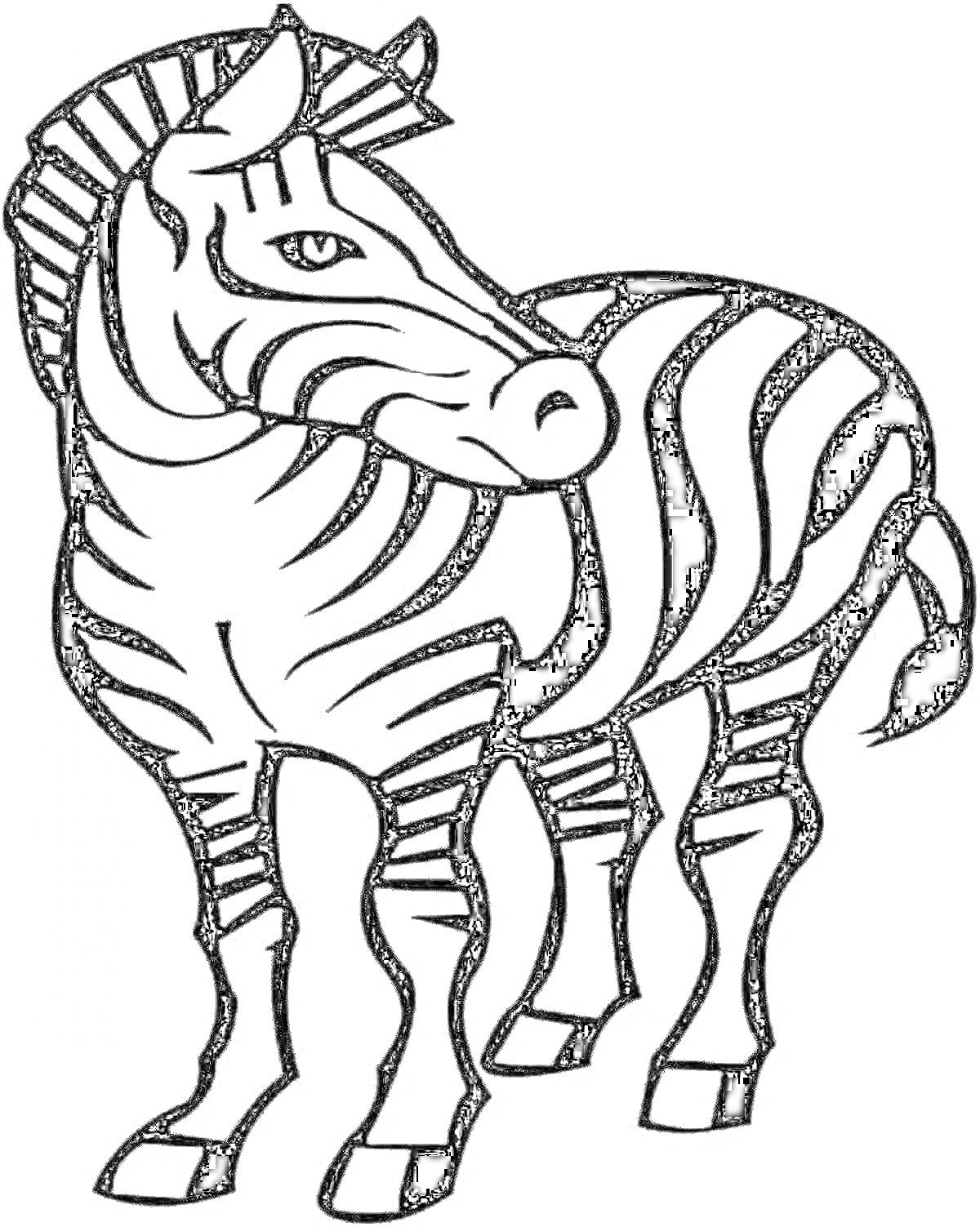 Раскраска Раскраска зебра