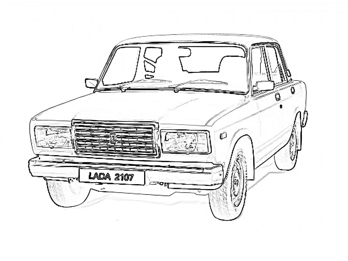 Раскраска LADA 2107 (автомобиль)