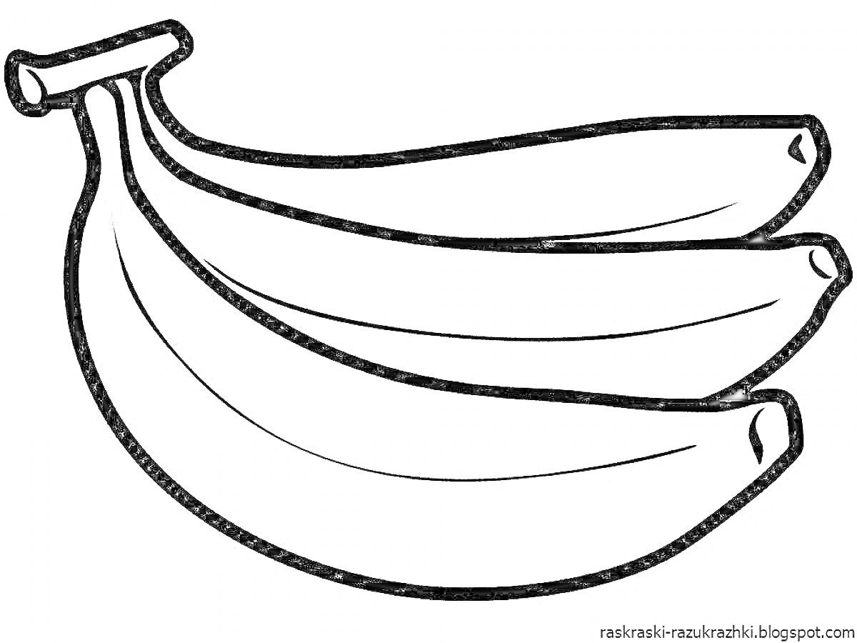 Раскраска три банана