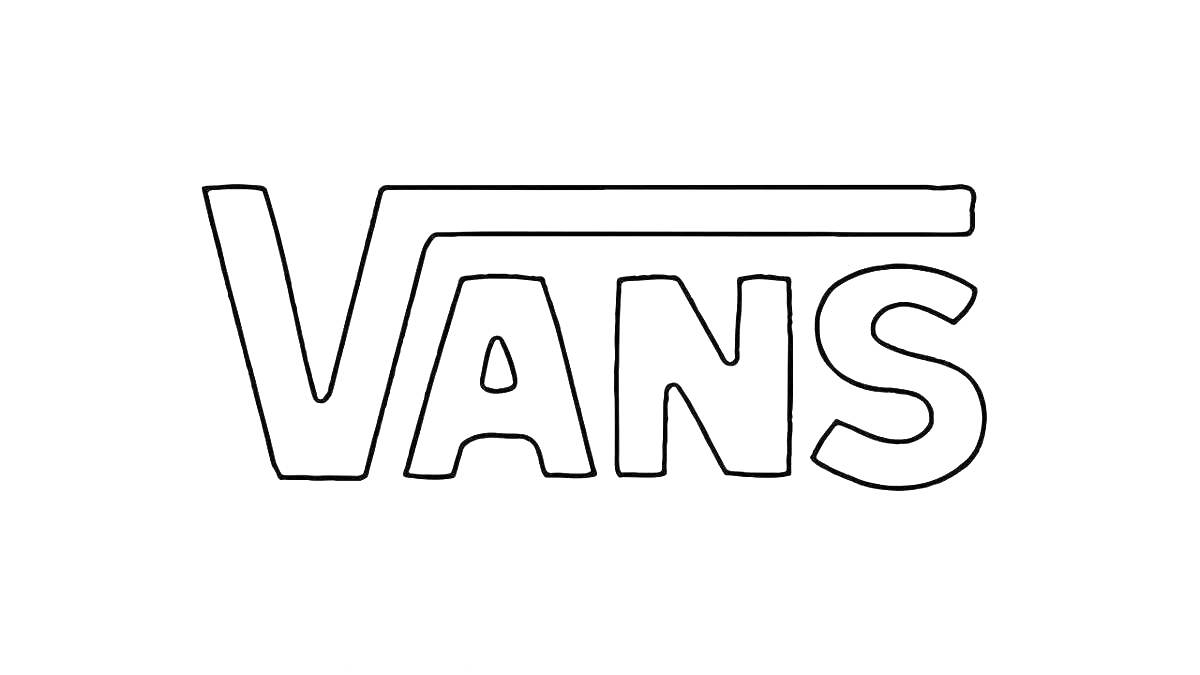 Раскраска логотип Vans