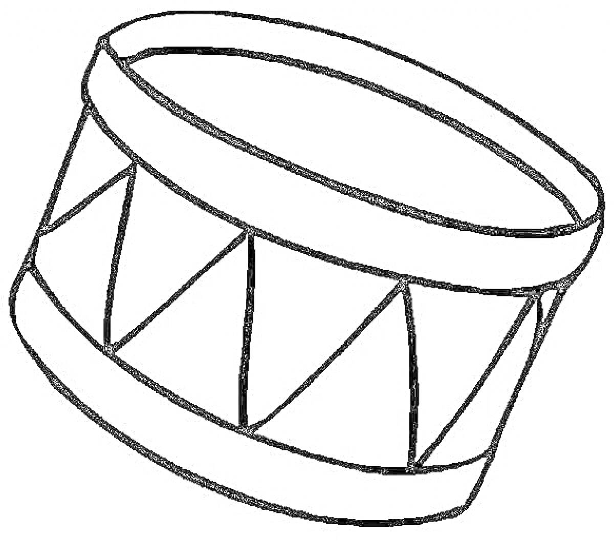 Раскраска Барабан с треугольным узором