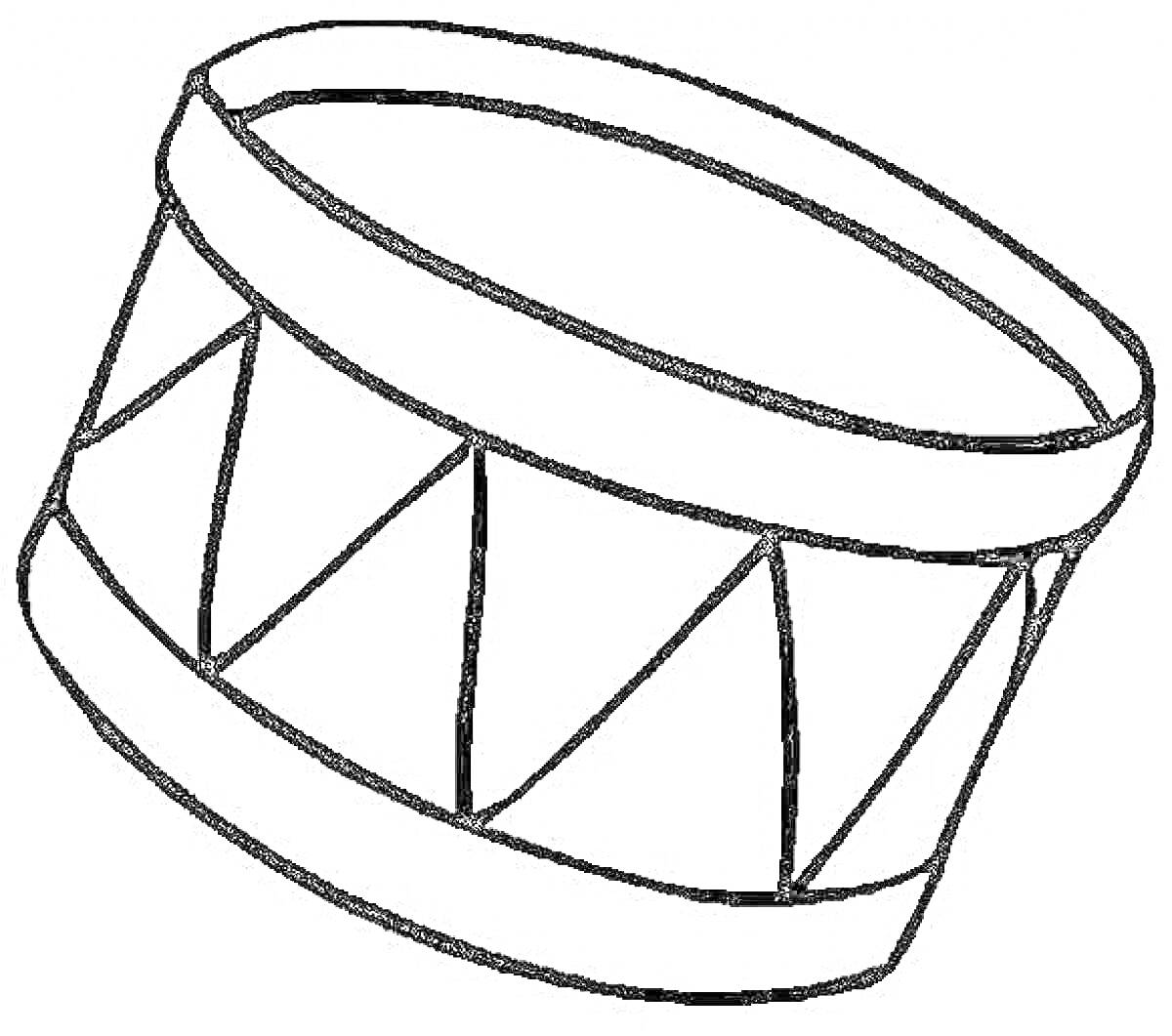 Барабан с треугольным узором