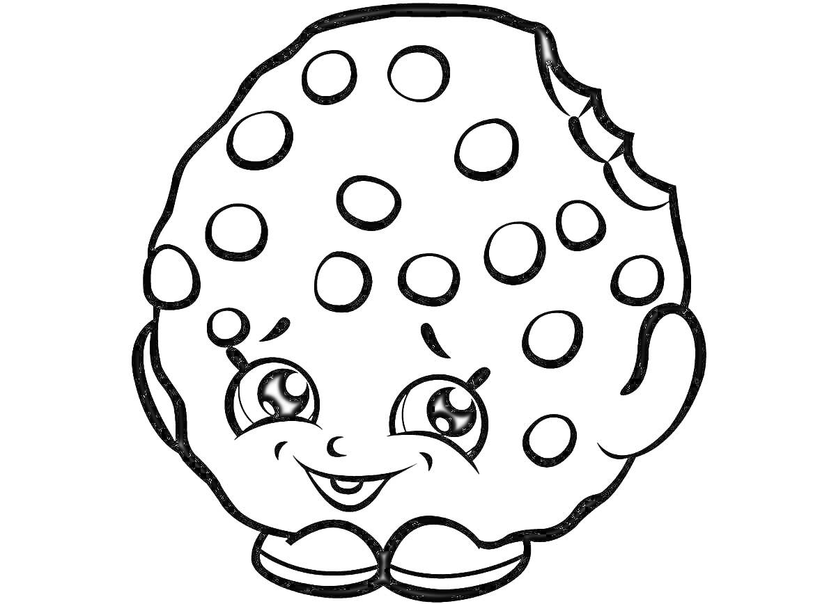 На раскраске изображено: Печенье, Еда