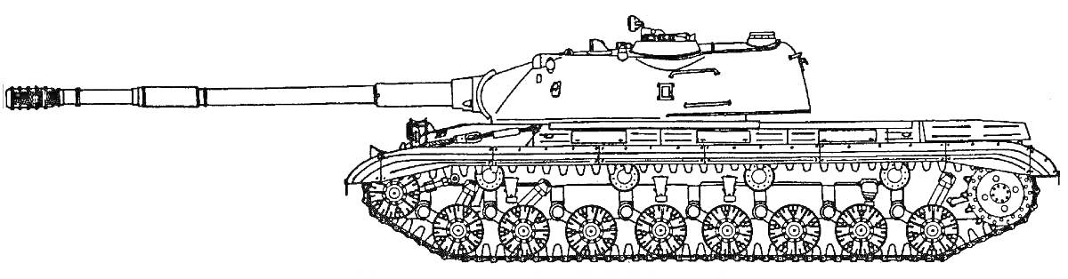 На раскраске изображено: Танк, Военная техника, Гусеницы, Орудие, Бронетехника