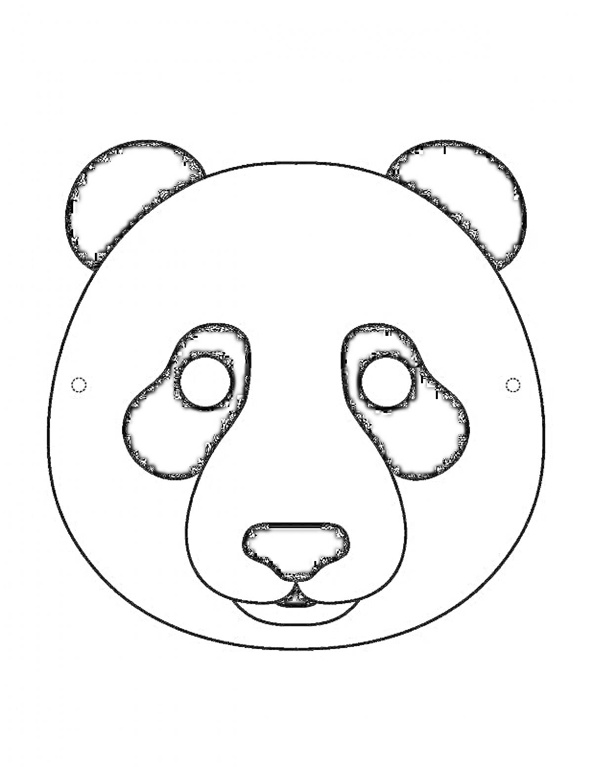 На раскраске изображено: Морда, Маска