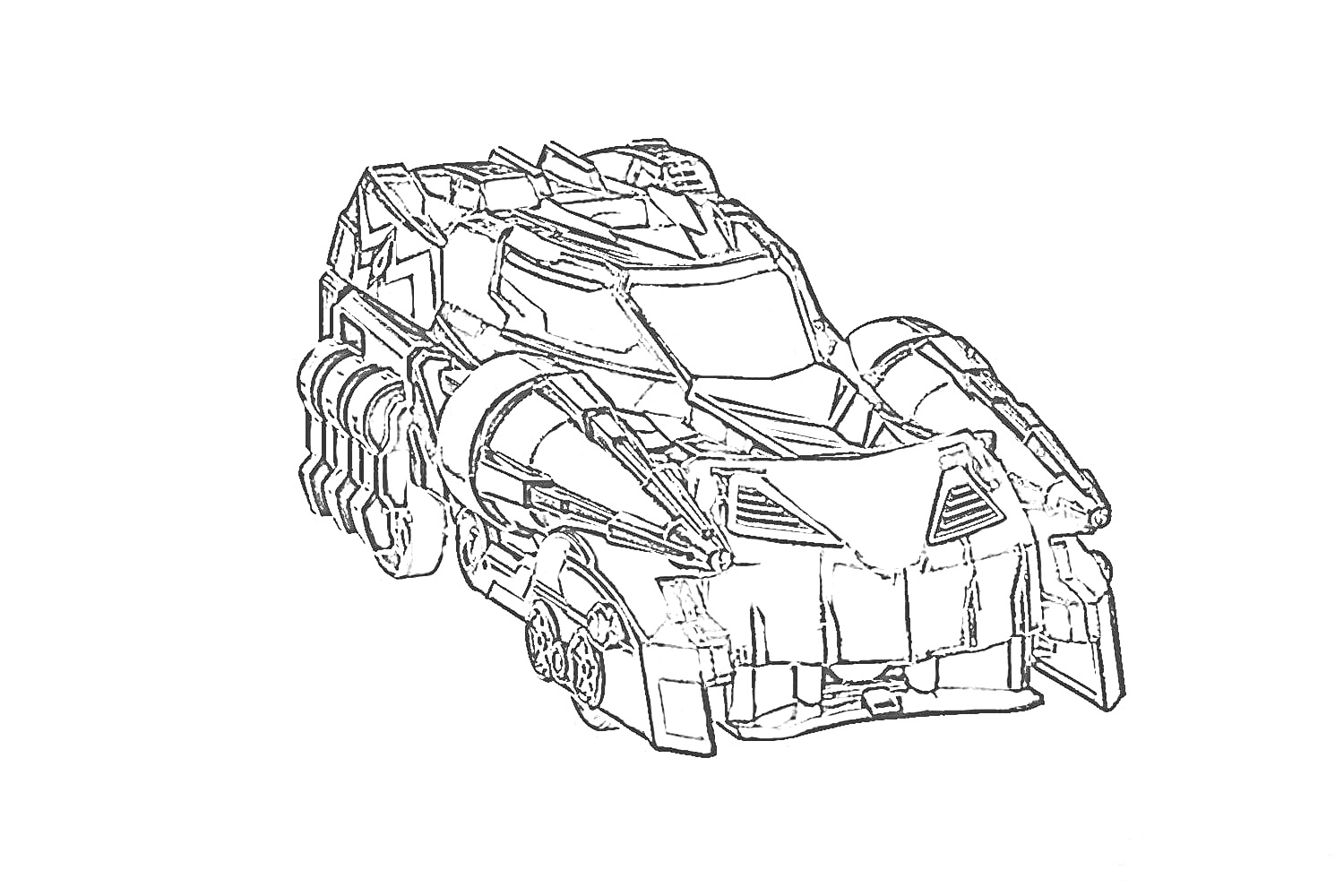 Раскраска Машина-трансформер из серии 