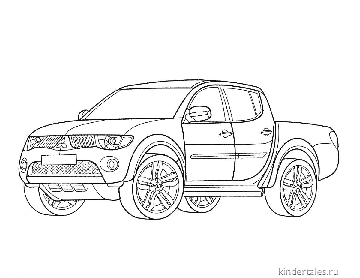 На раскраске изображено: Транспорт, Колёса, Фары, Капот