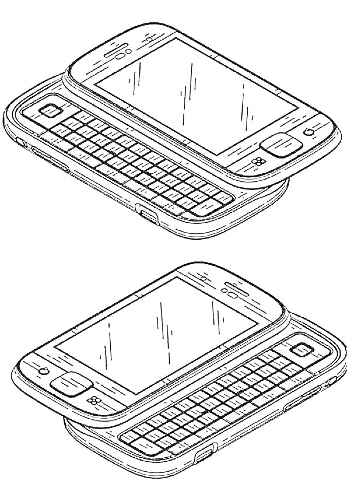 На раскраске изображено: Телефон, Мобильное устройство