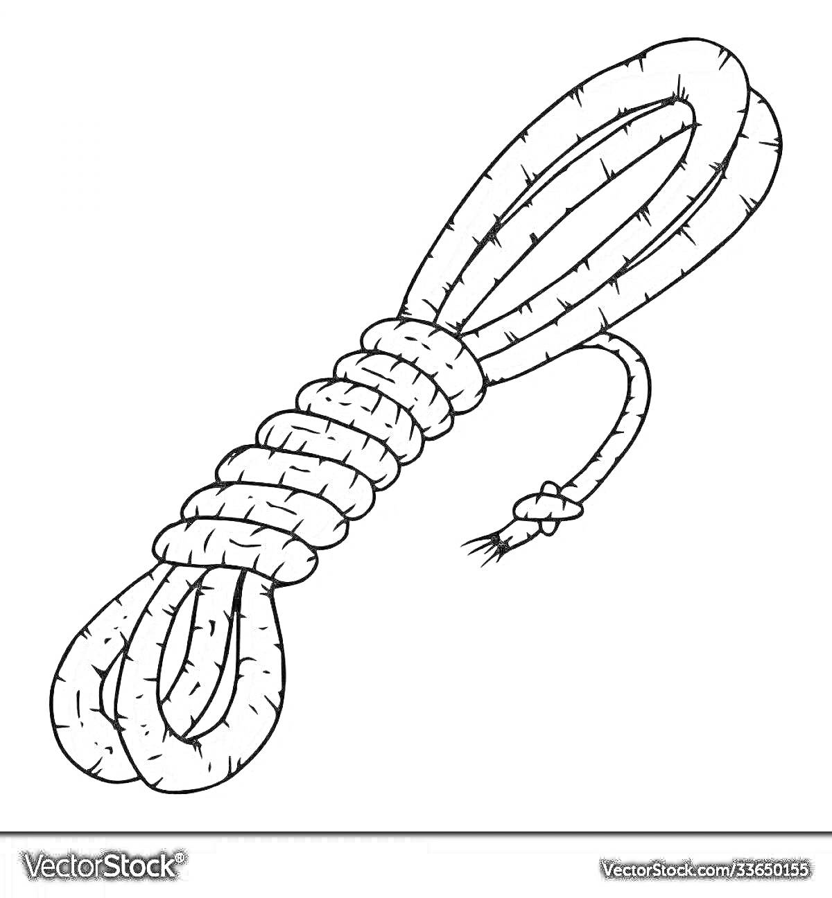 На раскраске изображено: Веревка, Узел, Шнур