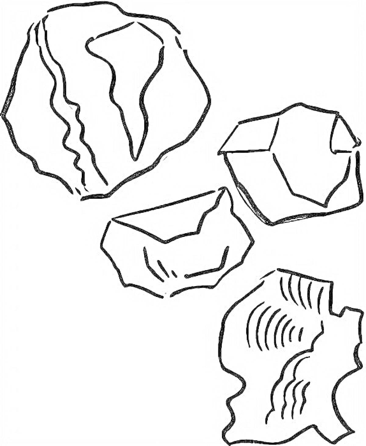 Изображение различных полезных ископаемых (камней)