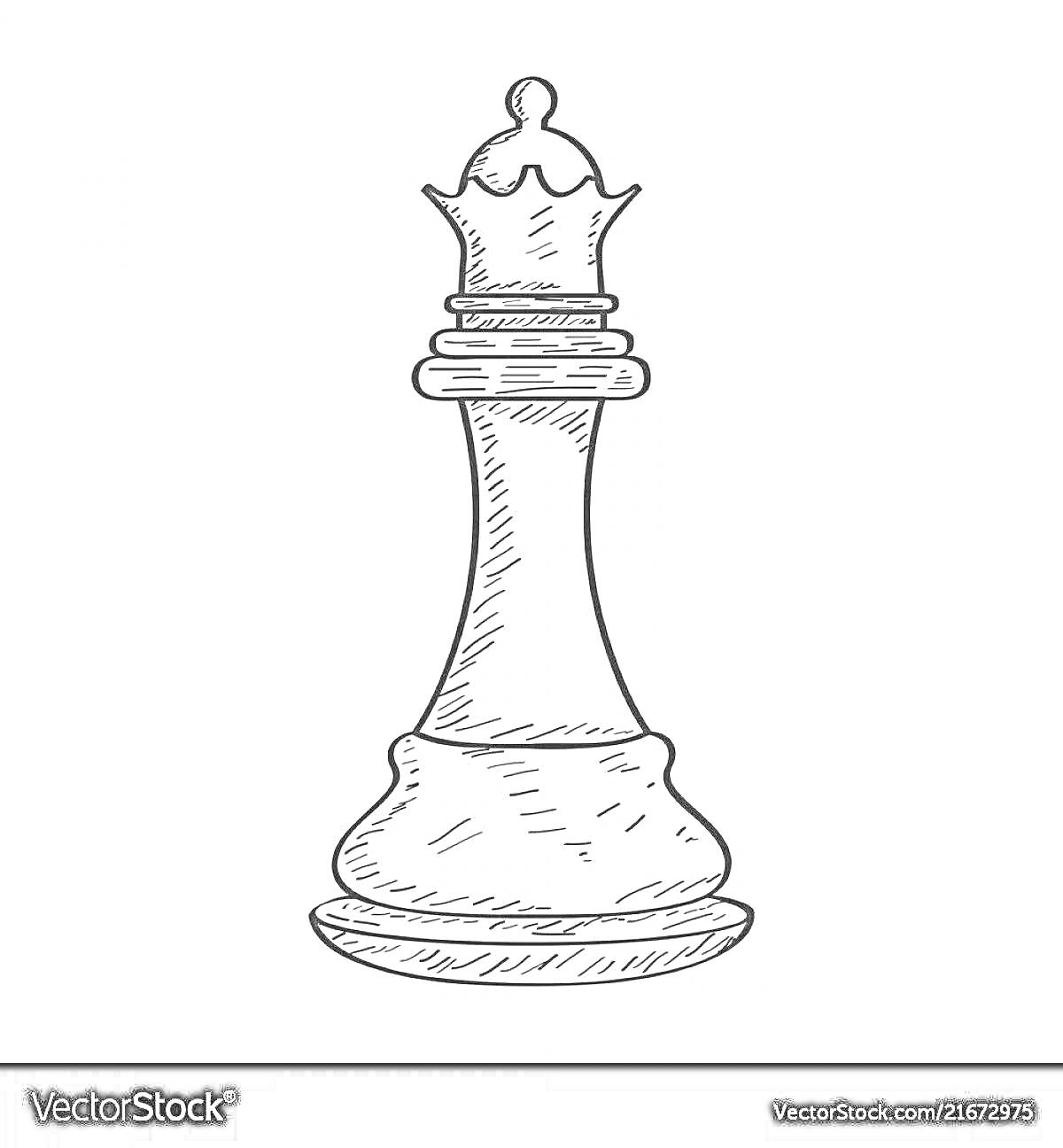 На раскраске изображено: Шахматы, Ферзь, Шахматная фигура