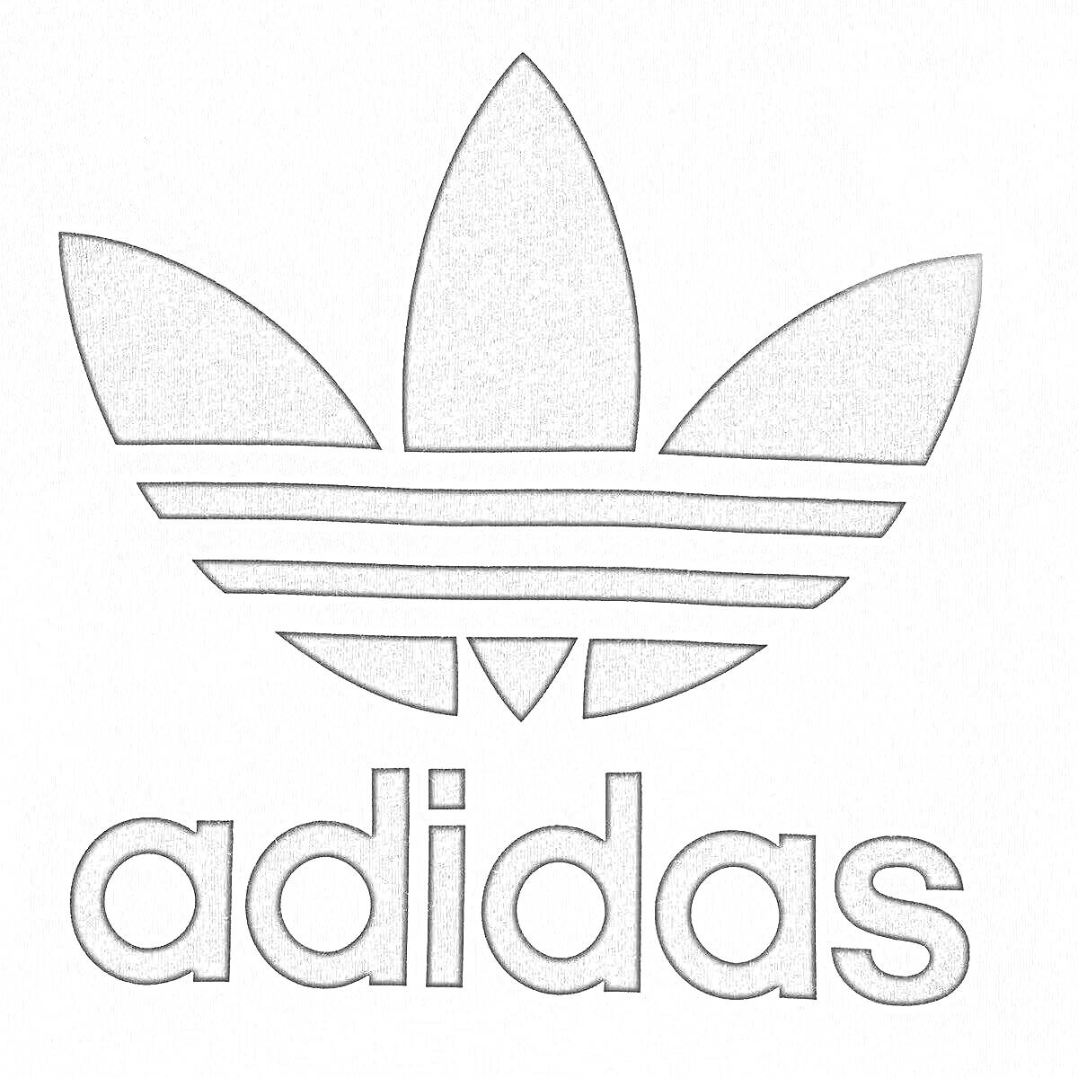 логотип Adidas с тремя полосами и трилистником