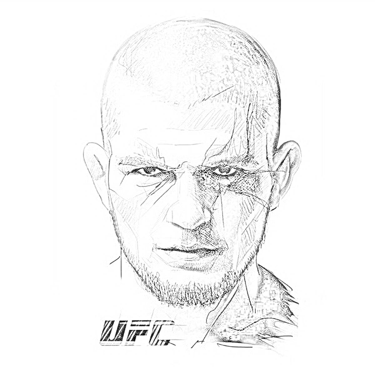 На раскраске изображено: UFC, Спортсмен, Боевые искусства