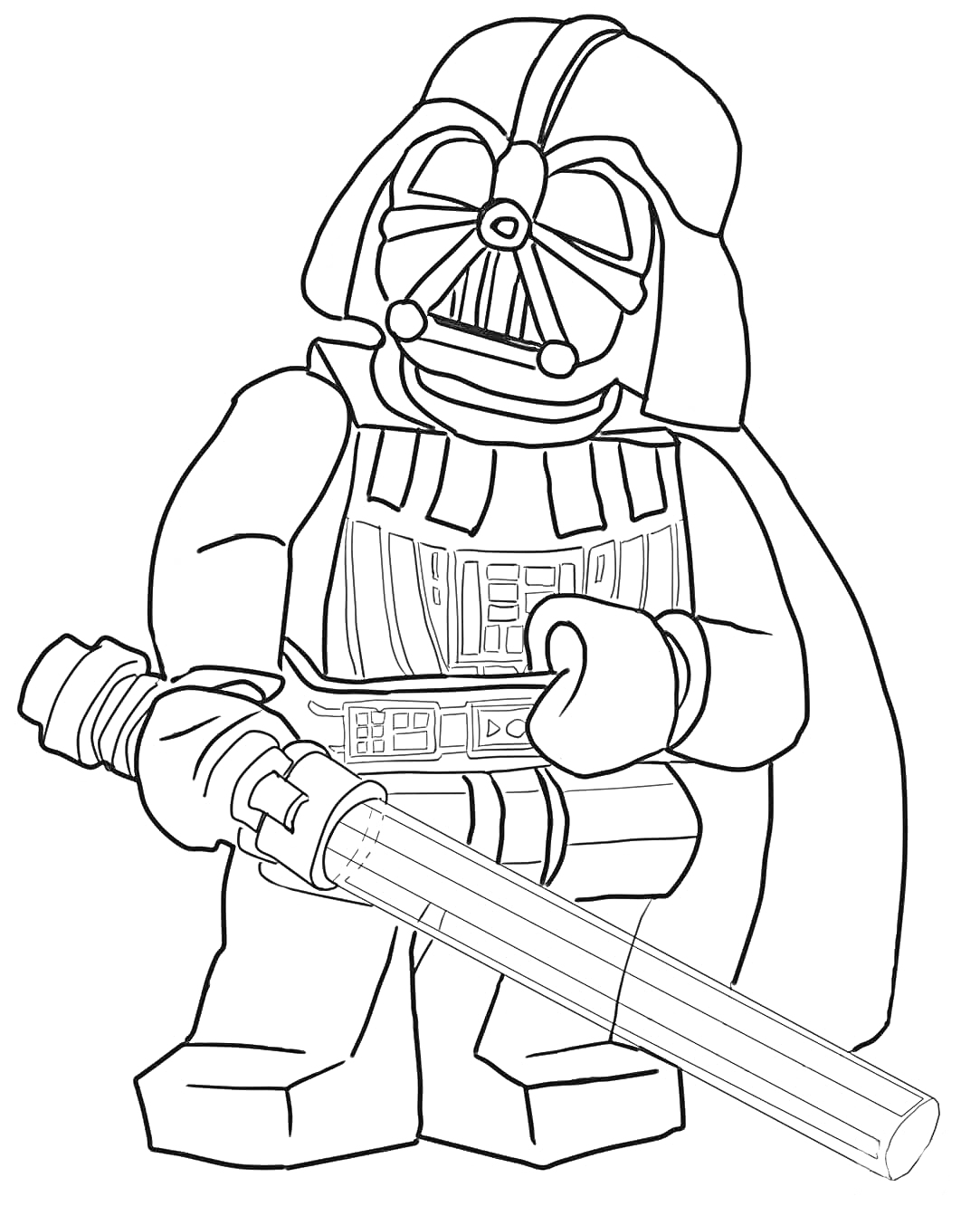 Лего фигурка Дарта Вейдера с лазерным мечом