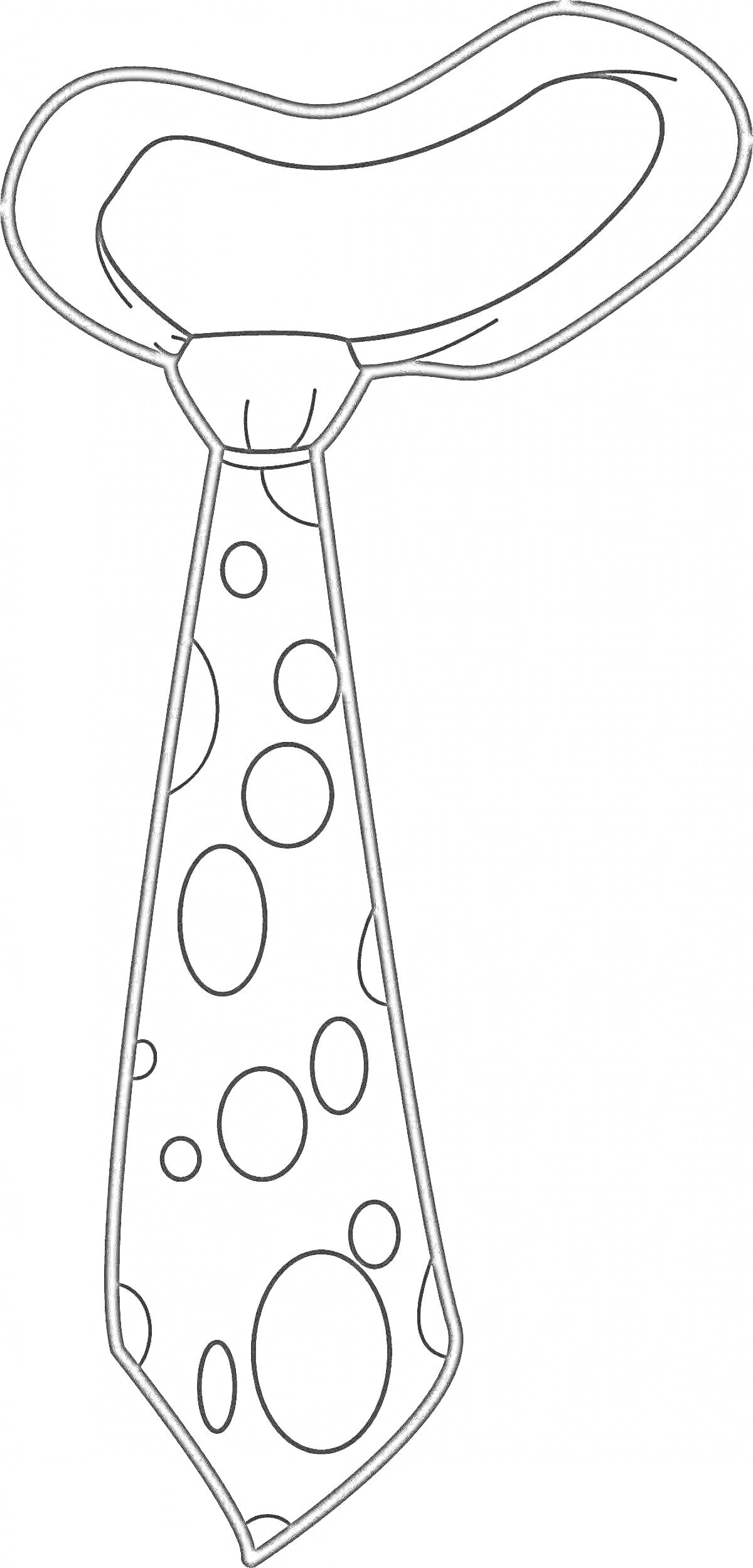 Раскраска Галстук с кругами для папы