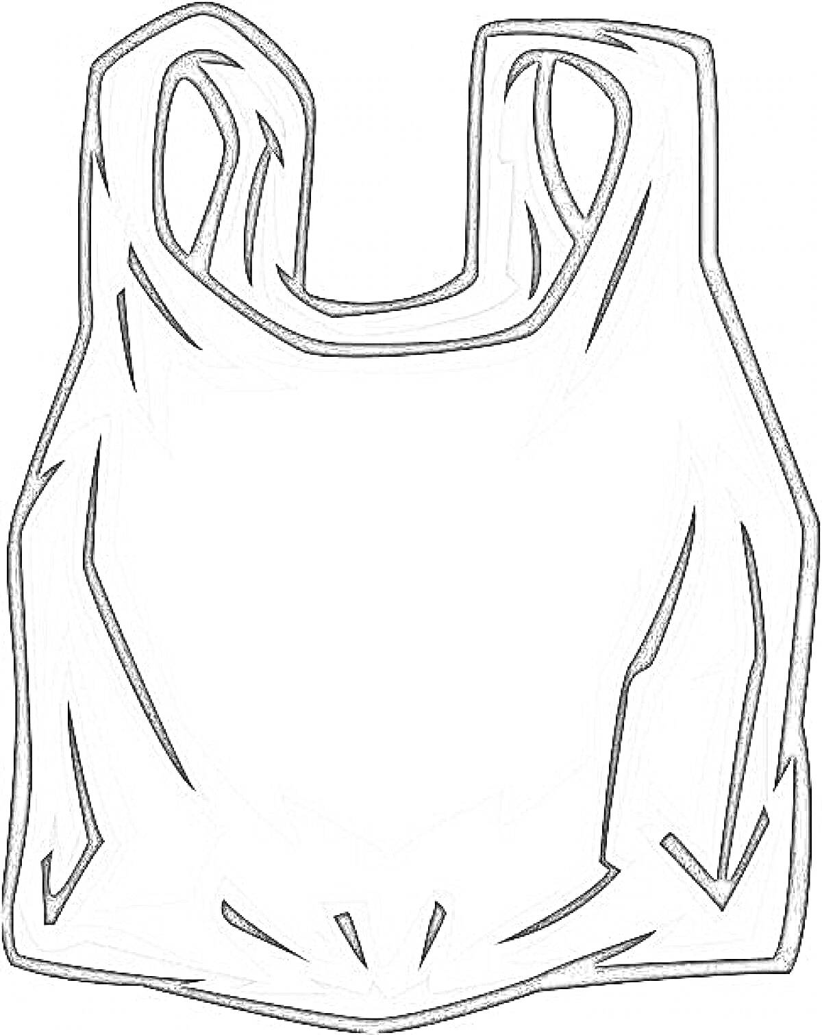 Раскраска Пластиковый пакет