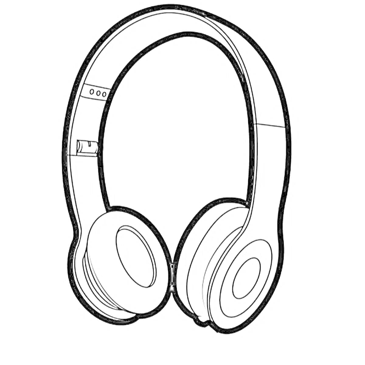 Раскраска наушники с овальными амбушюрами и регулируемым оголовьем
