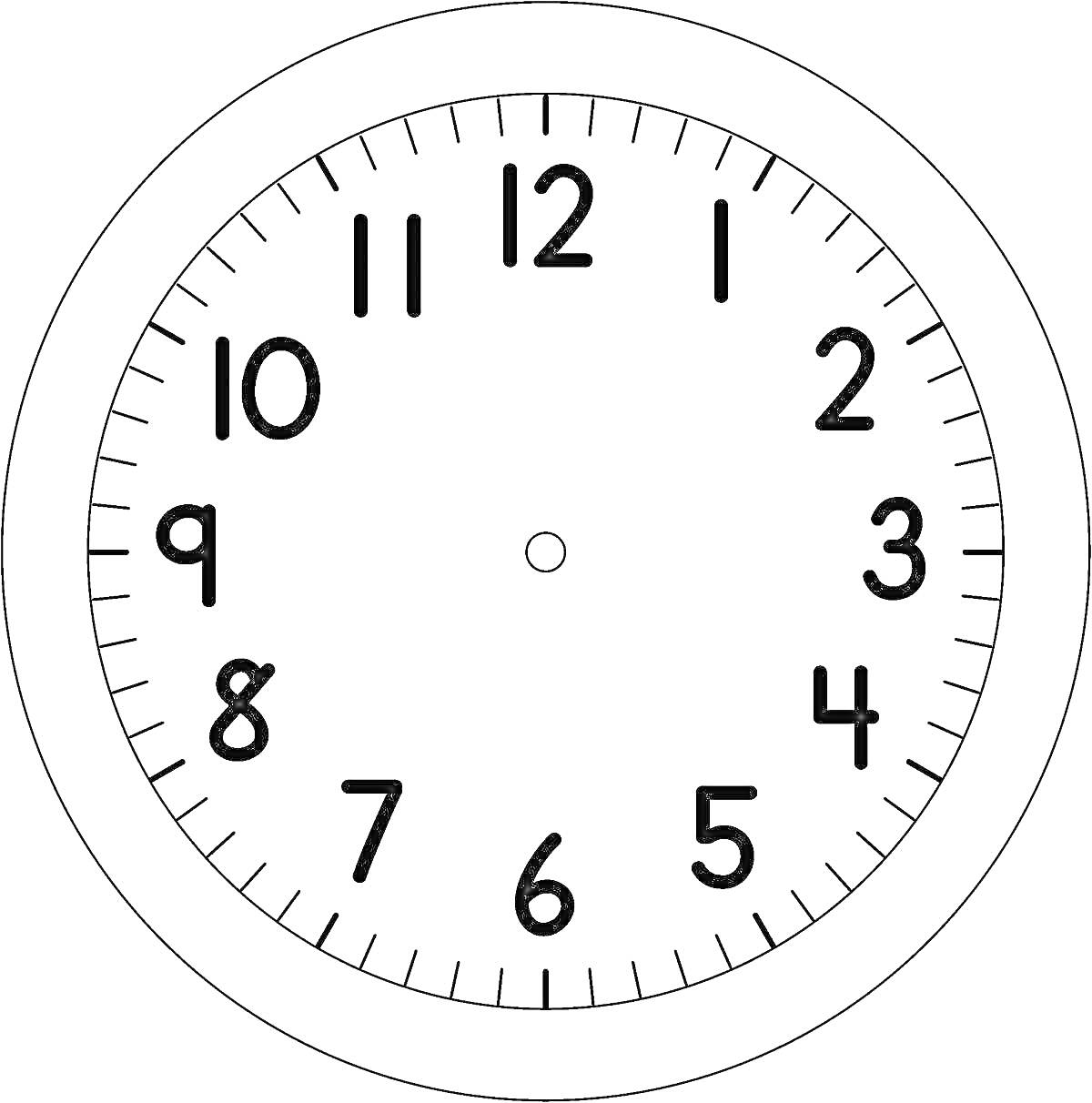 На раскраске изображено: Циферблат, Часы, Время, Разметка
