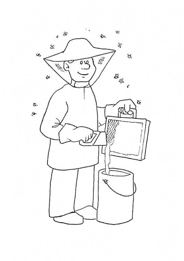 Раскраски пчеловод: 17 раскрасок - скачать или распечатать бесплатно