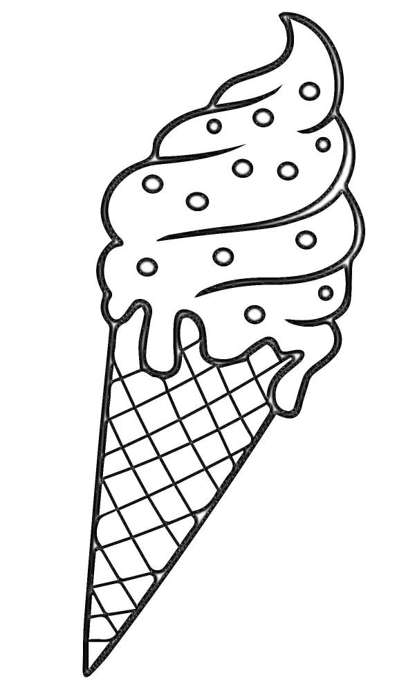Раскраски вафельный конус: 12 раскрасок - скачать или распечатать бесплатно