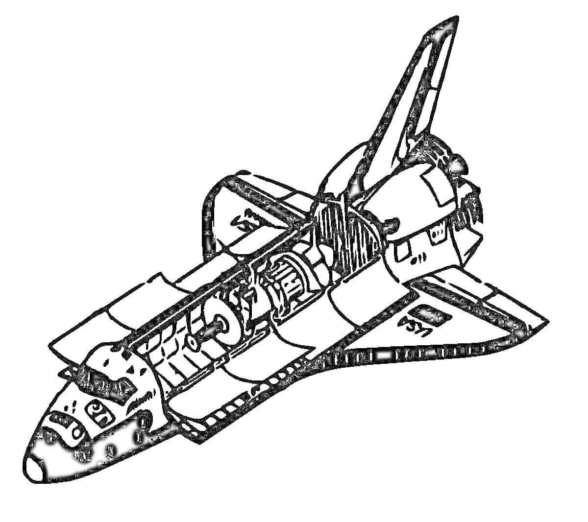 Раскраска Космический корабль 