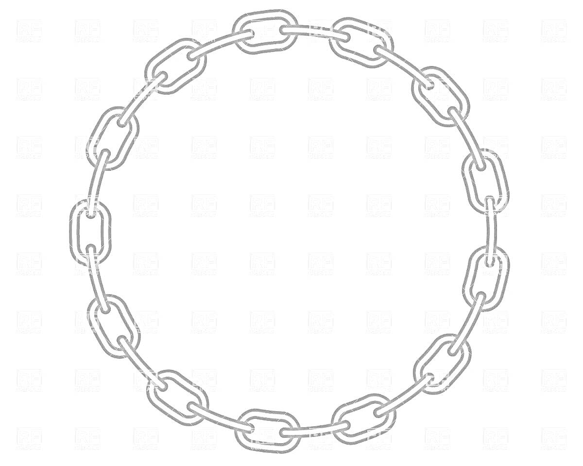 Раскраска Цепь в виде замкнутого кольца