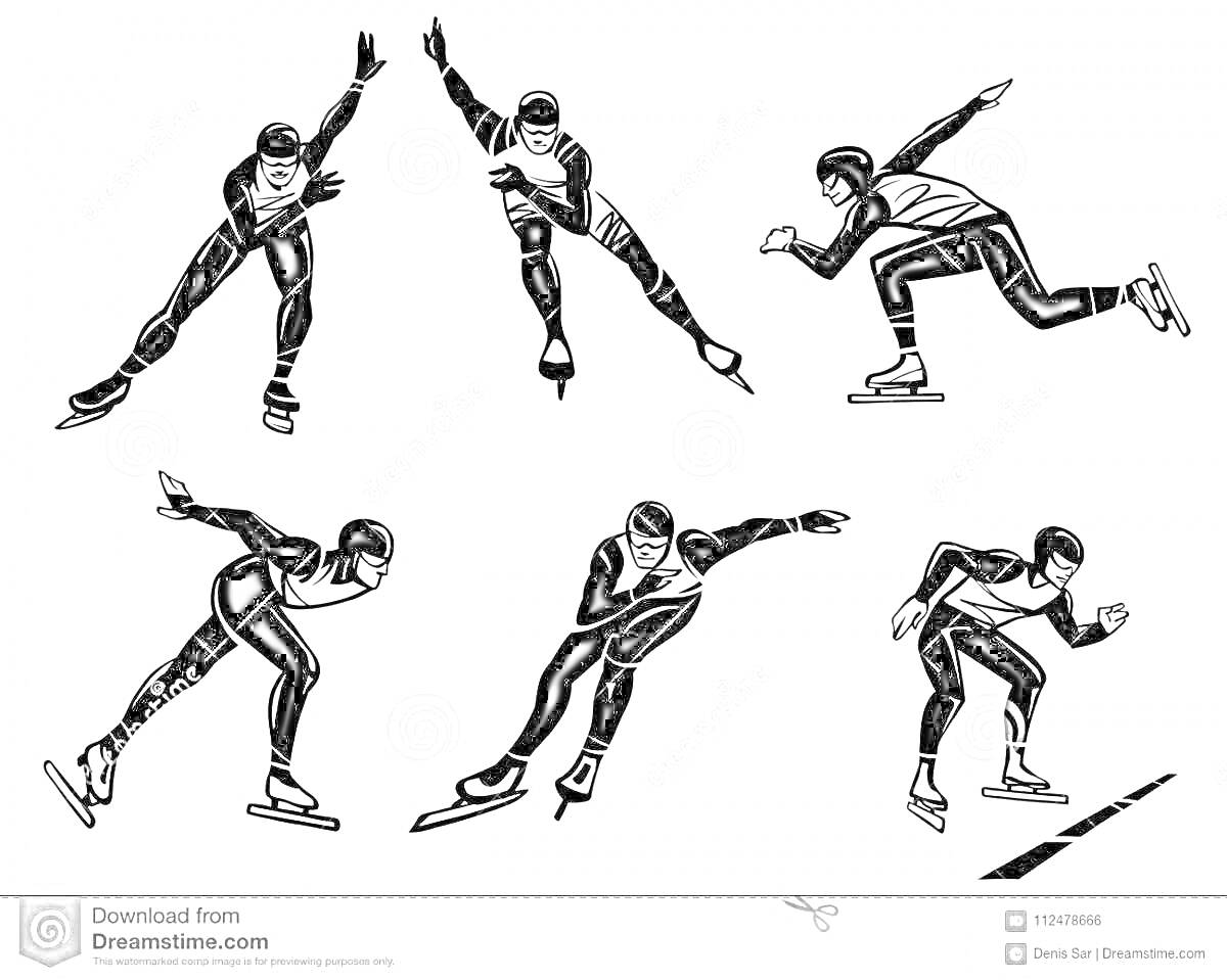 На раскраске изображено: Конькобежный спорт, Фигурное катание, Зимние виды спорта