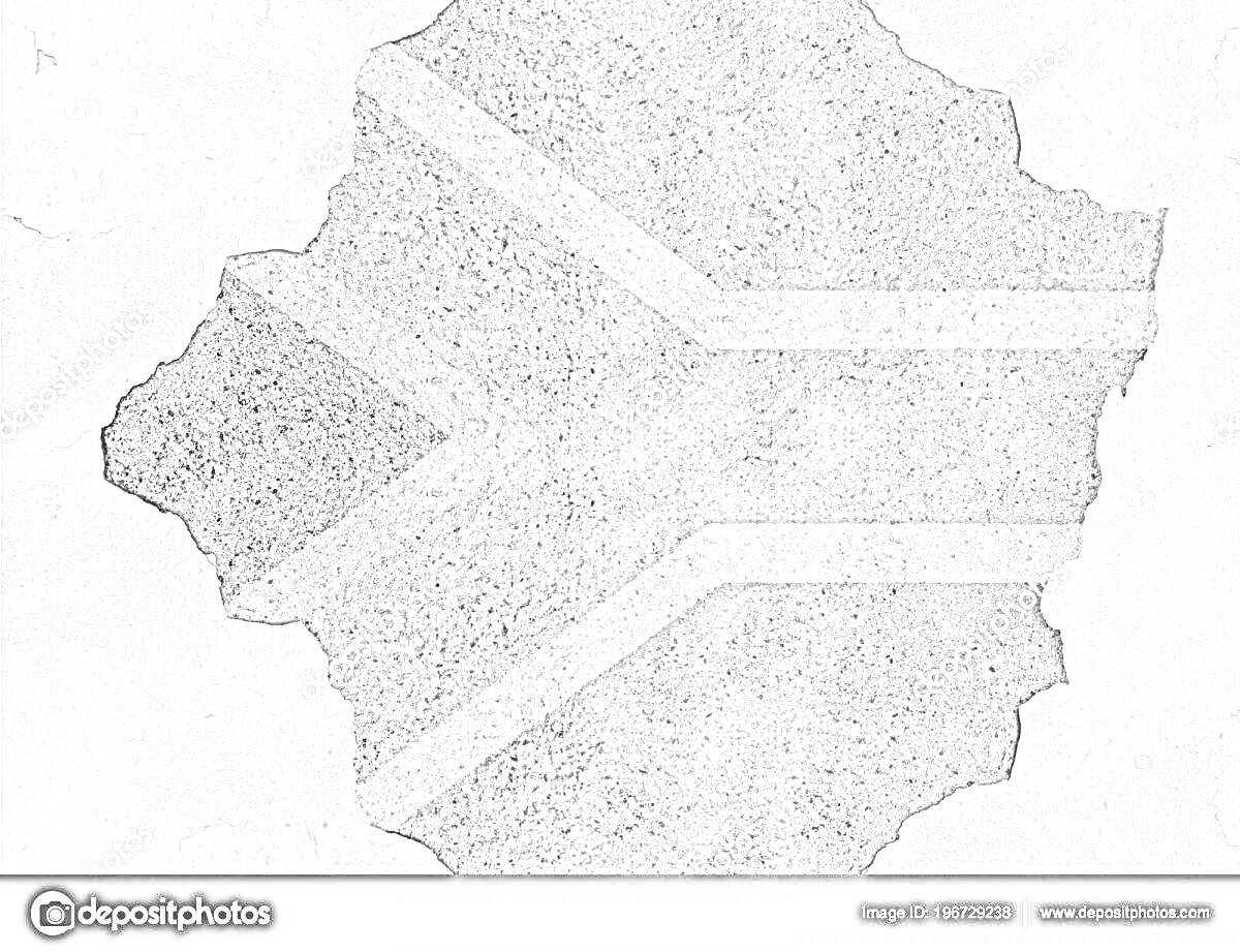 Раскраска Флаг ЮАР на шероховатой поверхности