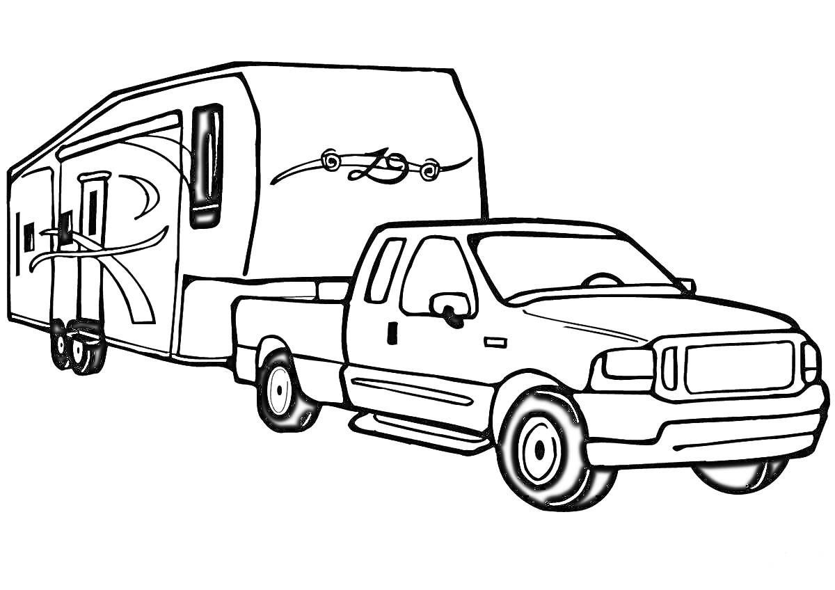На раскраске изображено: Фургон, Авто, Колеса, Транспорт, Путешествия, Грузовая машина