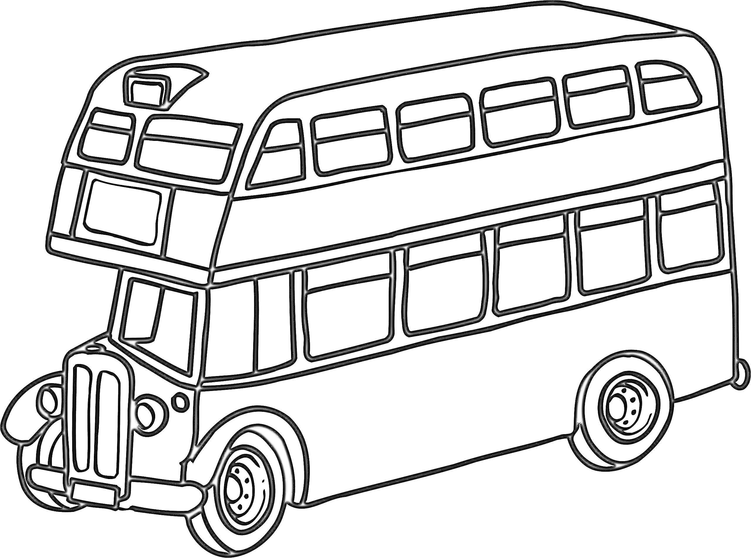 На раскраске изображено: Великобритания, Автобус, Транспорт, Лондон, Путешествия, Для детей, Города