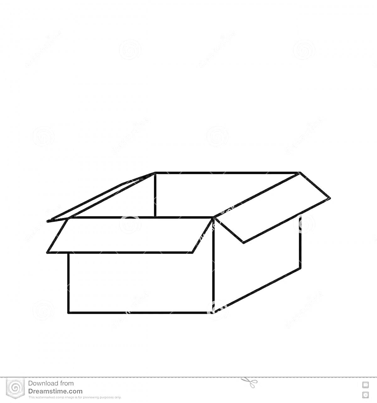 На раскраске изображено: Коробка, Картонная коробка, Для детей