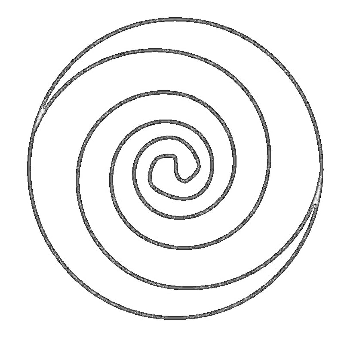 На раскраске изображено: Спираль, Геометрический