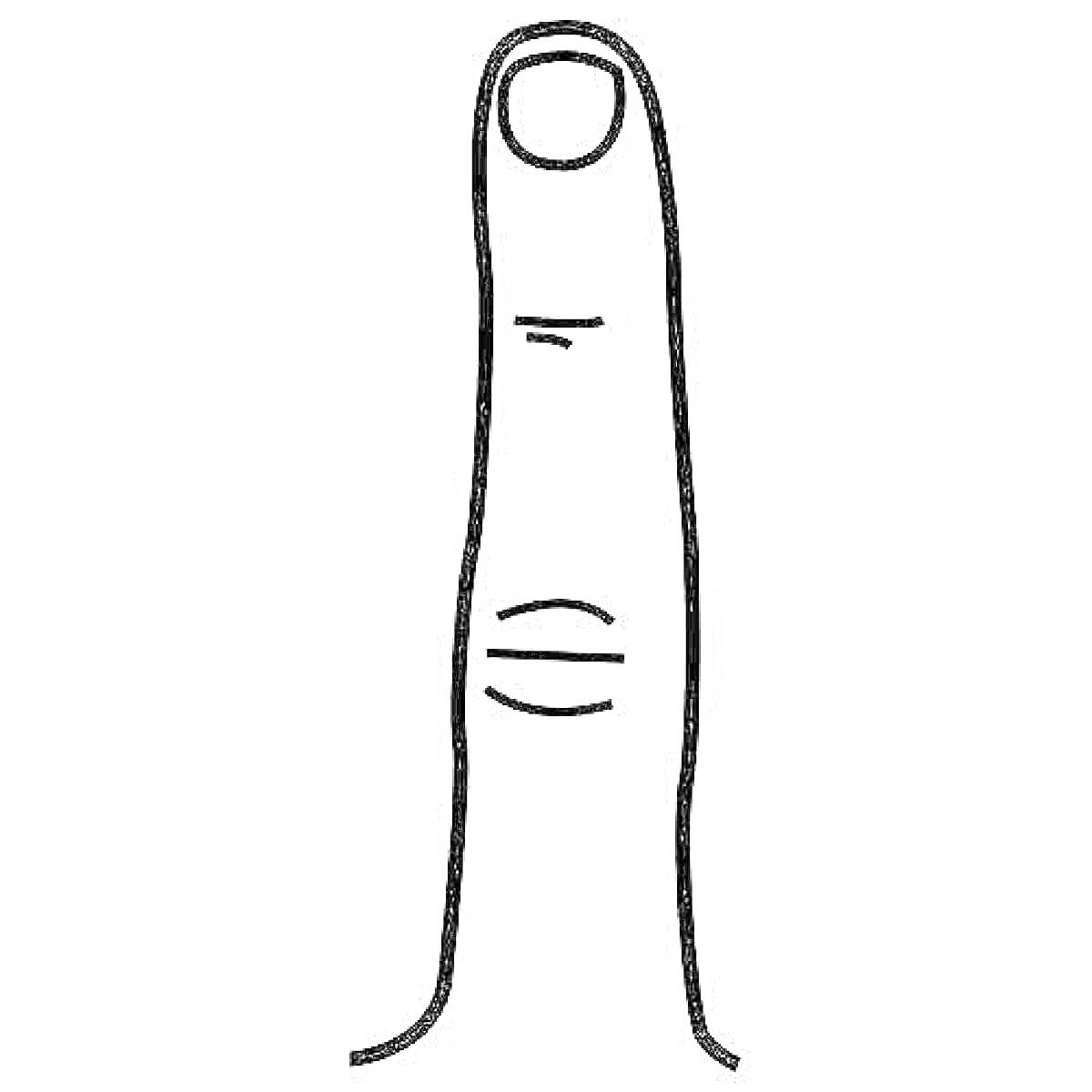 На раскраске изображено: Рука