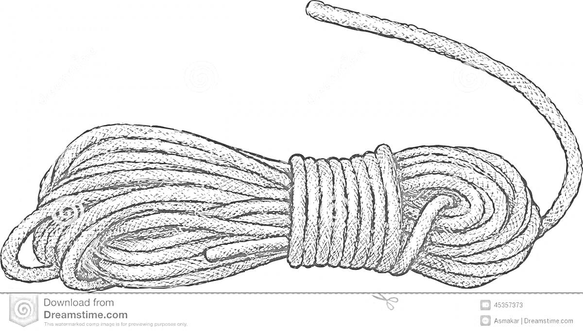На раскраске изображено: Веревка, Черно-белая графика, Контурные рисунки