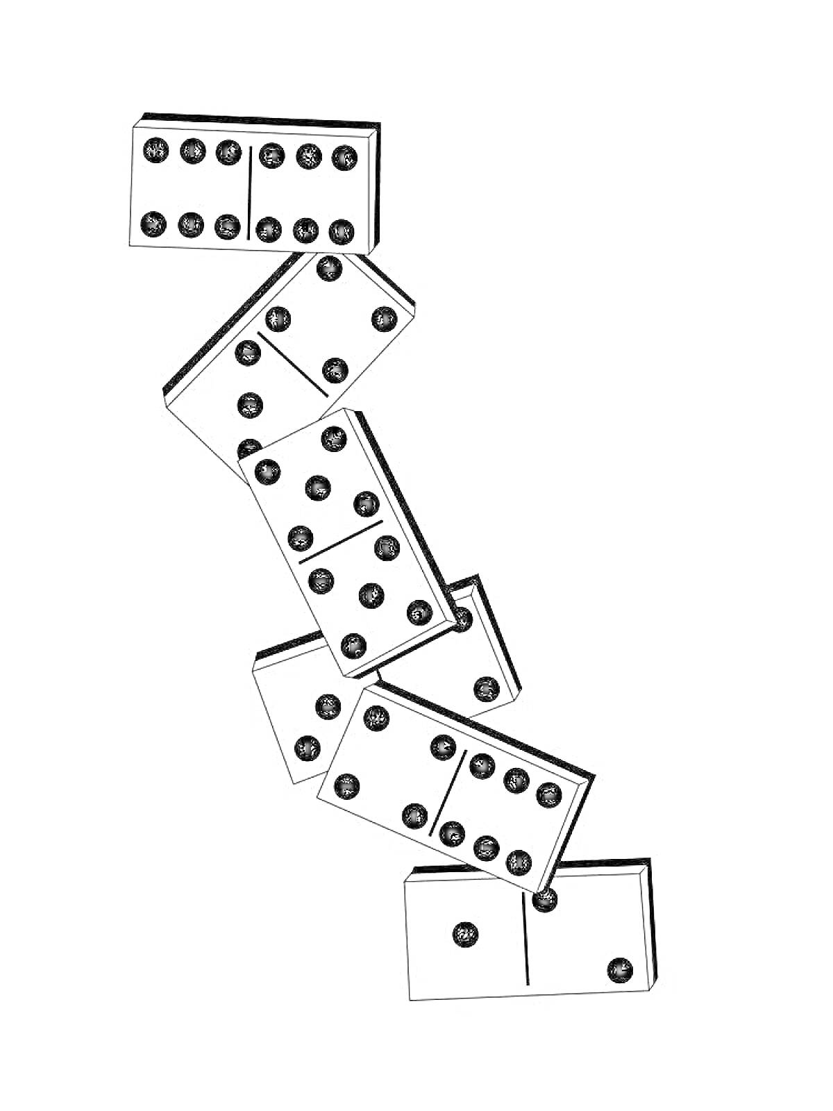 На раскраске изображено: Домино, Игра, Костяшки, Точки, Досуг