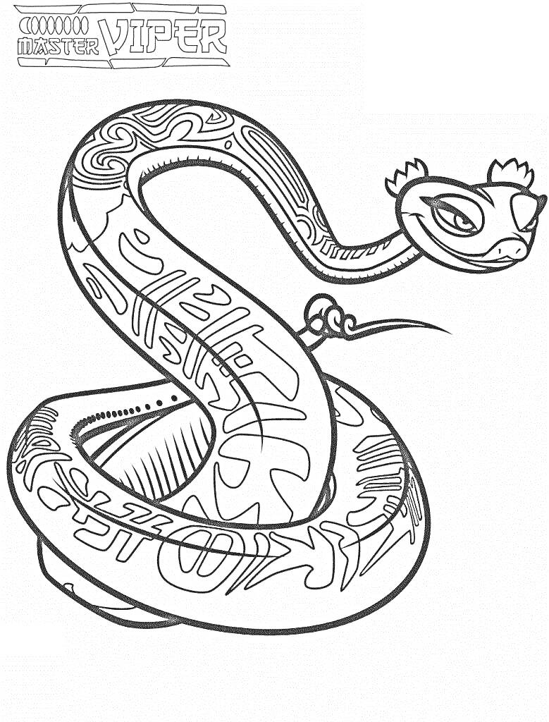Раскраска Змей Вайпер из анимационного фильма