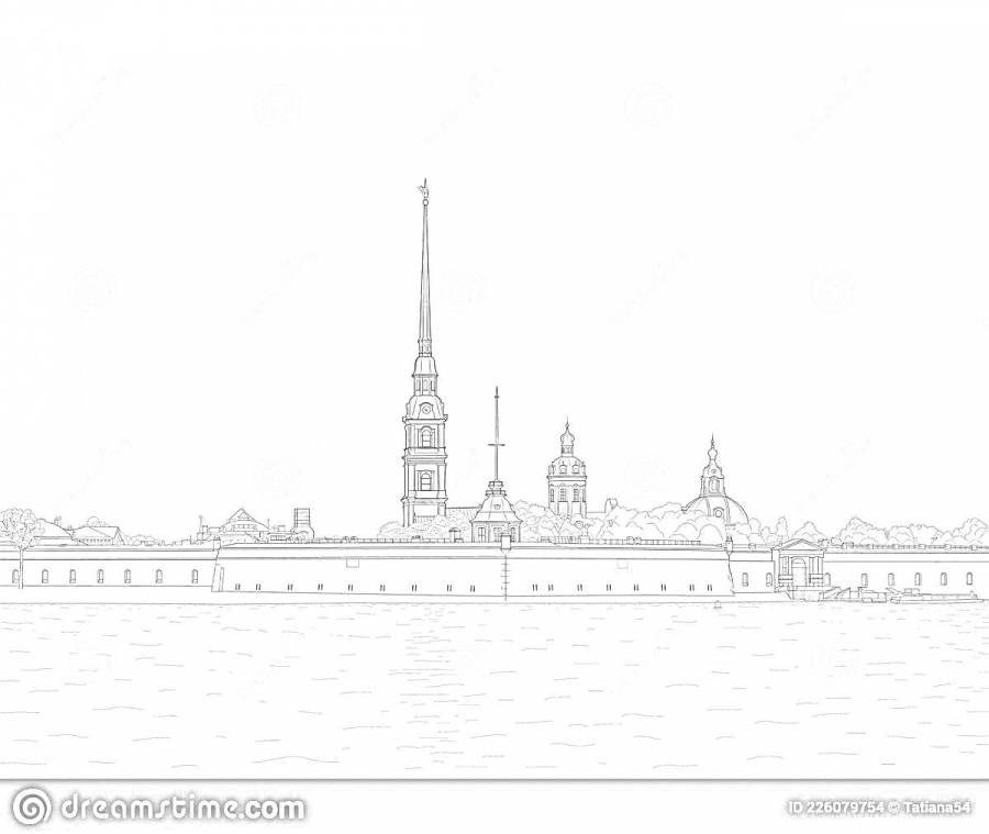 Раскраски Петропавловская крепость: 80 раскрасок - скачать или ...